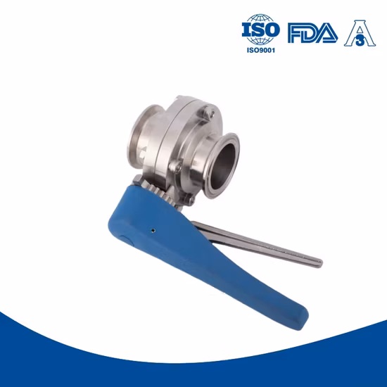 스테인레스 스틸 위생 트라이 클로버 버터 플라이 밸브